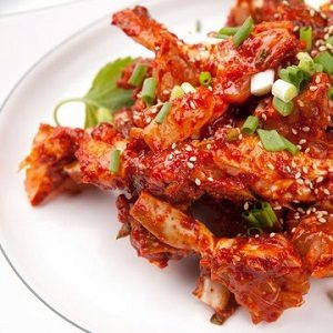 Marinated crab